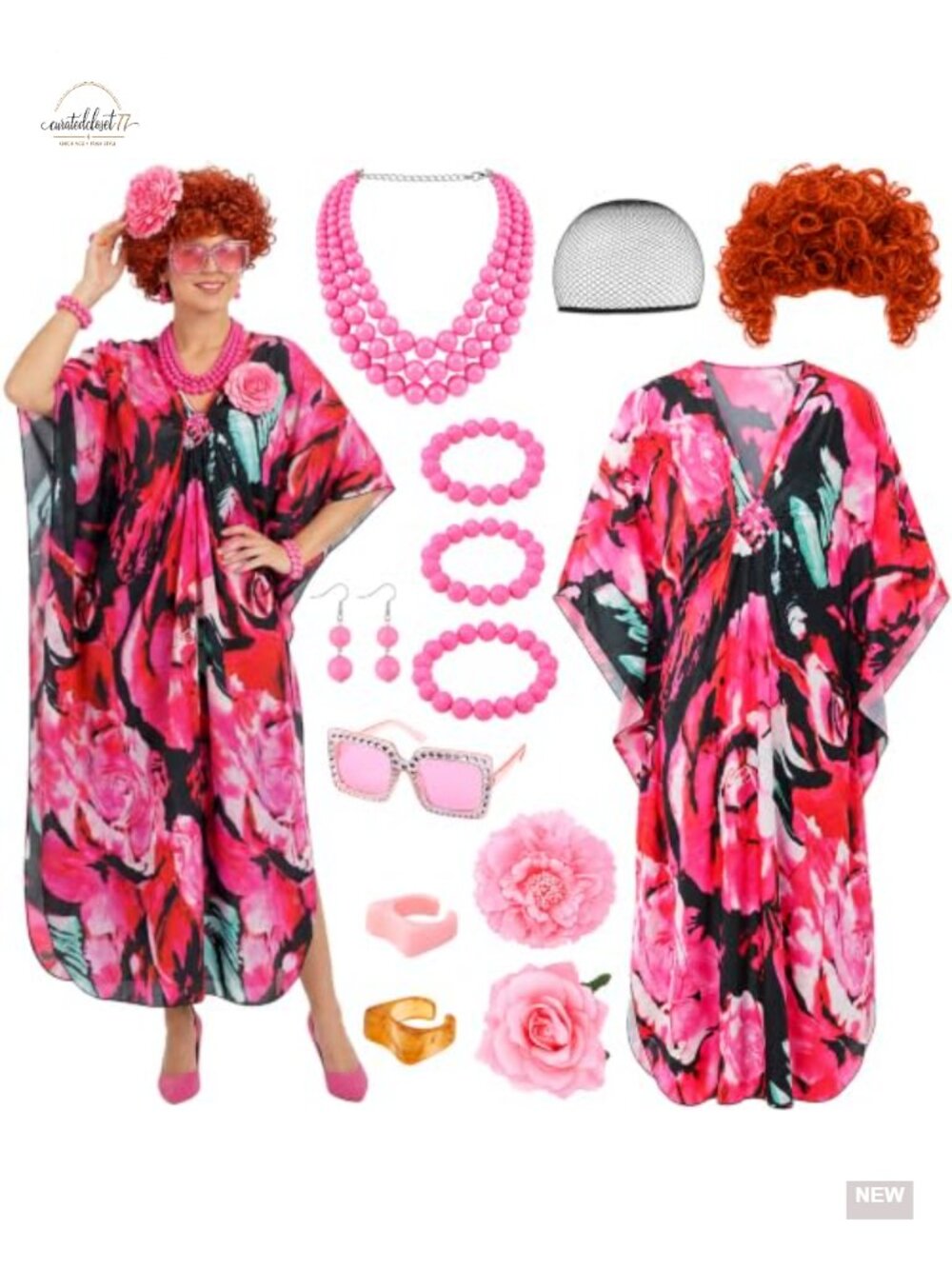 Women's 13 Pc Landlady Costume Set Cosplay Outfit Halloween